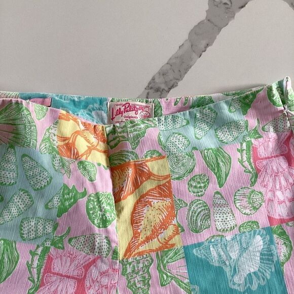 Lilly Pulitzer Originals Resort Fit Capri Sz 8 Seashells Beach Summer - Picture 2 of 10